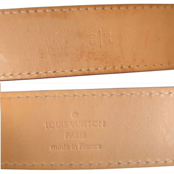 Louis Vuitton Red Vernis Leather Belt Gold Buckle Size 90/36 Made in France main image 12